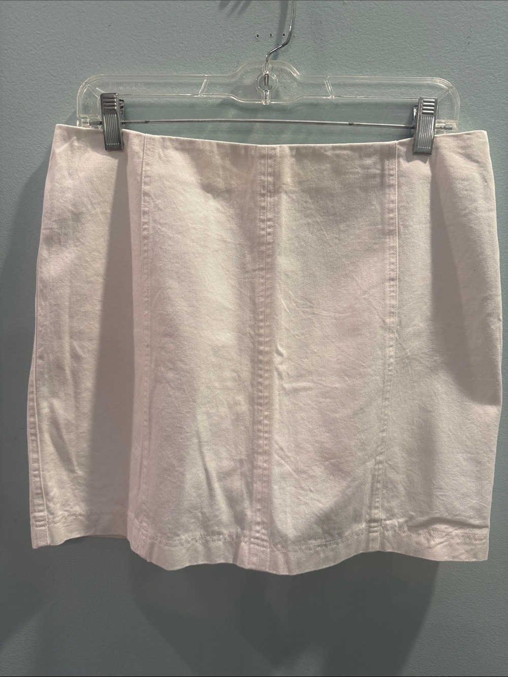 She and Sky White Panel A-Line Mini Skirt